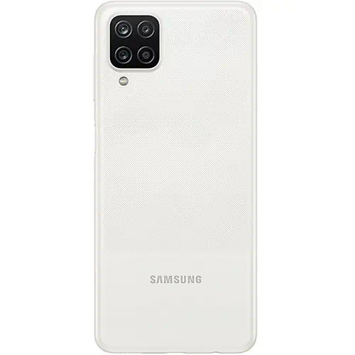 Cache Arrière Samsung Galaxy A12 Blanc Avec Lentilles