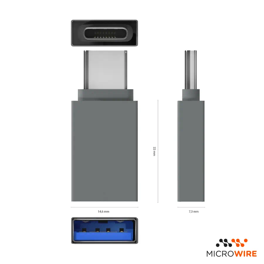 Adaptateur USB-C para USB 3.2 AISENS