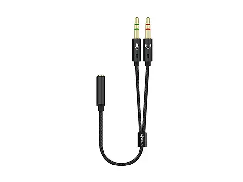 Adaptateur Audio Jack 3.5 4 broches vers Jack 3.5 3 broches 25cm