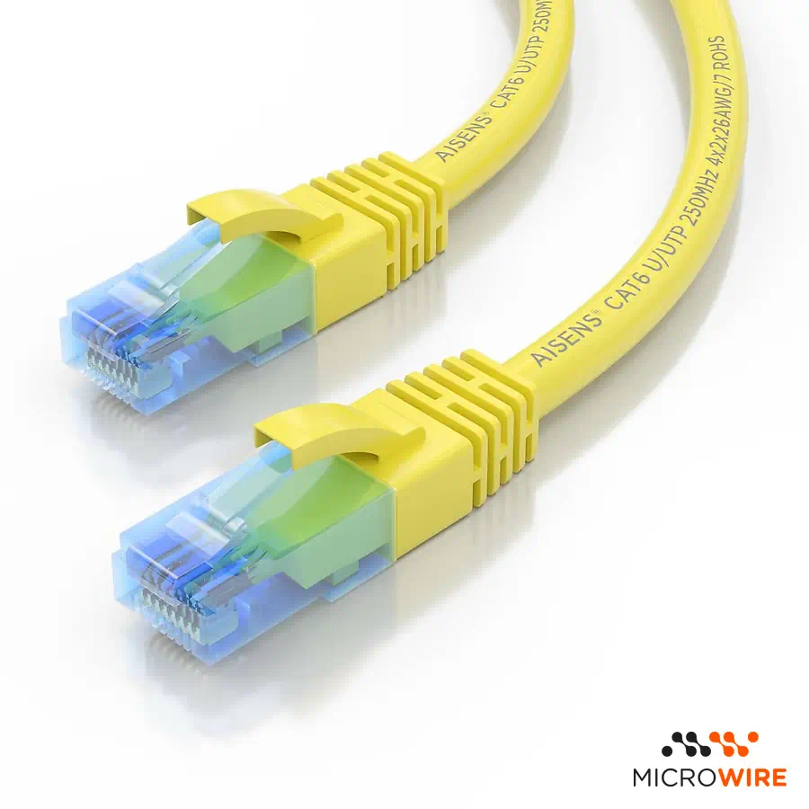 Aisens Câble Réseau Cat 6 UTP 1.5m Jaune