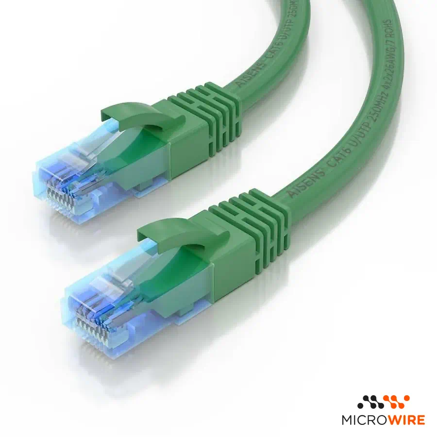 Aisens Câble Réseau Cat 6 UTP 25cm Vert