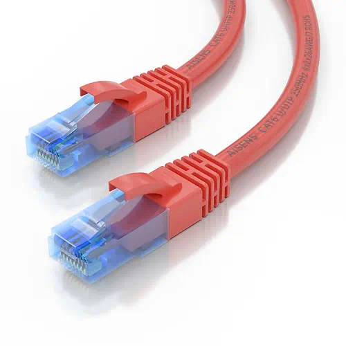 Aisens Câble Réseau Cat 6 UTP 25cm Rouge