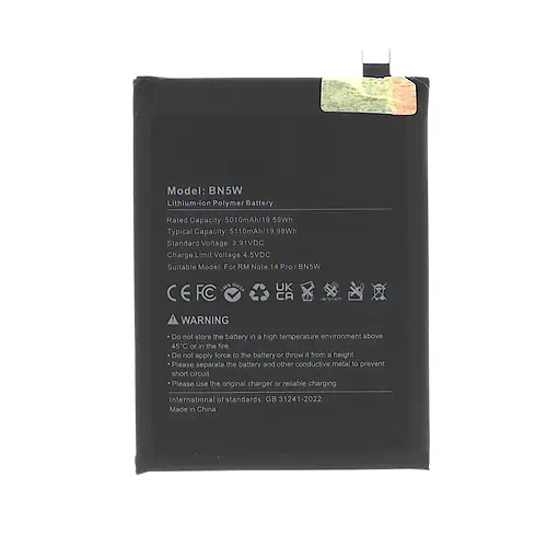 Batterie Xiaomi Redmi Note 14 Pro 5G BN5W 5110mAh
