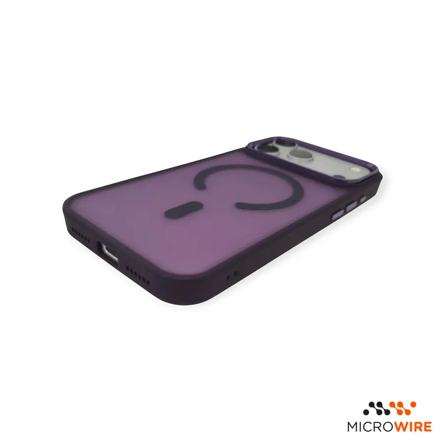 Funda Morado Transparente con MagSafe iPhone 17 Pro Max 18 Pro Max