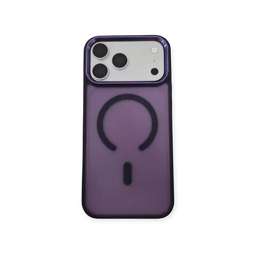 Funda Morado Transparente con MagSafe iPhone 17 Pro Max 18 Pro Max