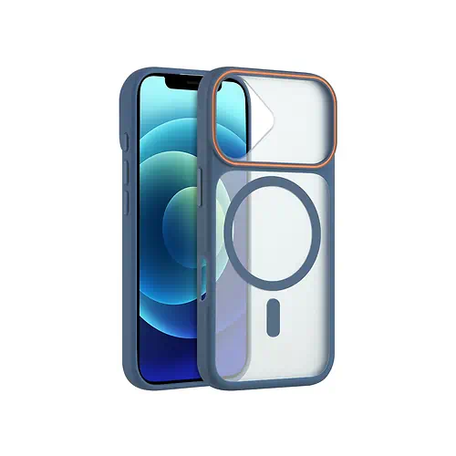 Case Transparent and Blue with MagSafe iPhone 17 Pro Max 18 Pro Max