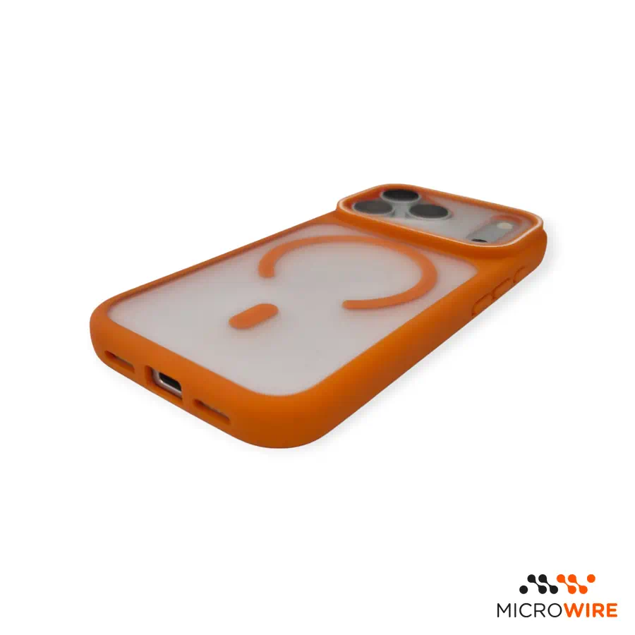 Funda Transparente y Naranja con MagSafe iPhone 17 Pro 18 Pro