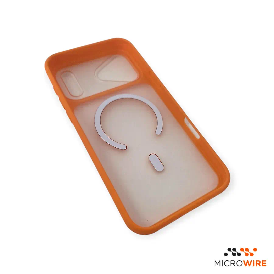 Coque Transparente et Orange avec MagSafe iPhone 17 Pro Max 18 Pro Max
