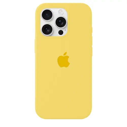 Coque en Silicone Jaune iPhone 15 Pro Max