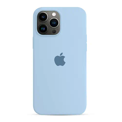 Coque en Silicone Bleu Clair iPhone 13 Pro Max