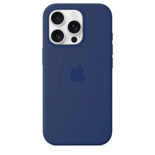 Coque en Silicone Bleu Foncé iPhone 15 Pro Max