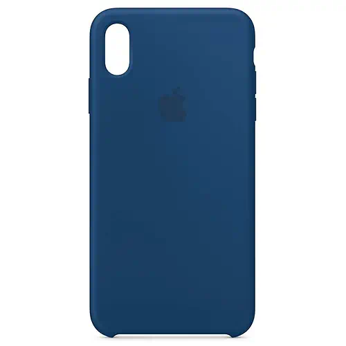 Coque en Silicone Bleu Foncé iPhone X et XS