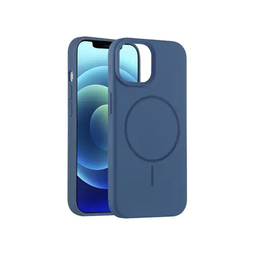 Capa de Silicone Azul iPhone 13 com MagSafe