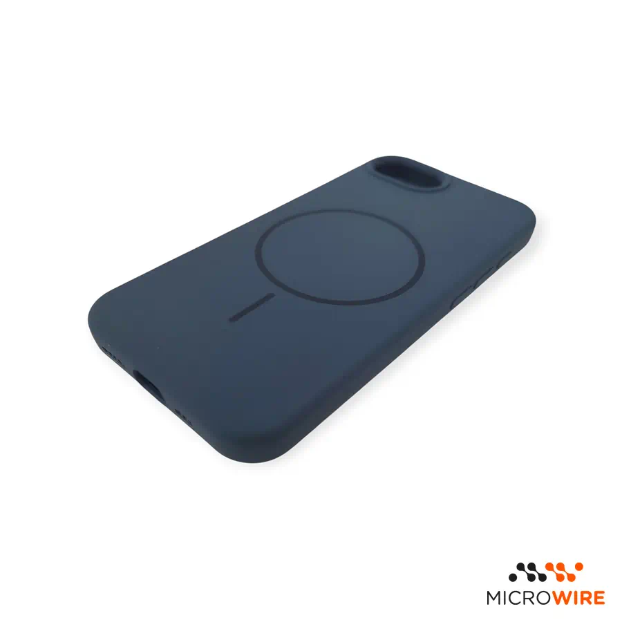 Blue iPhone 16e Silicone Case with MagSafe