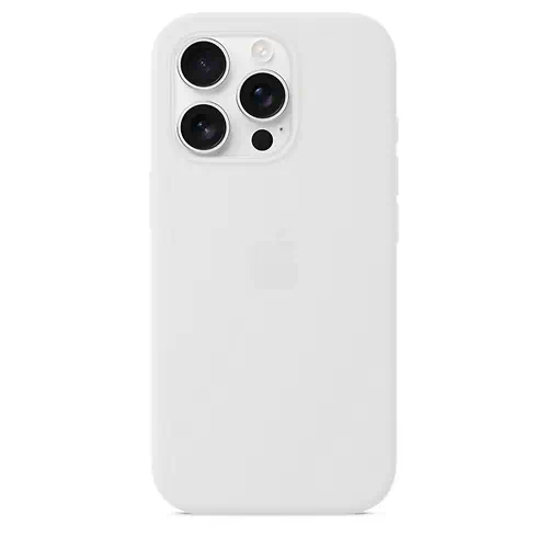 Coque en Silicone Blanc iPhone 15 Pro Max