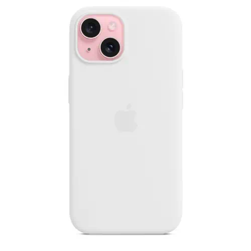 Silicone Case White iPhone 15 Plus