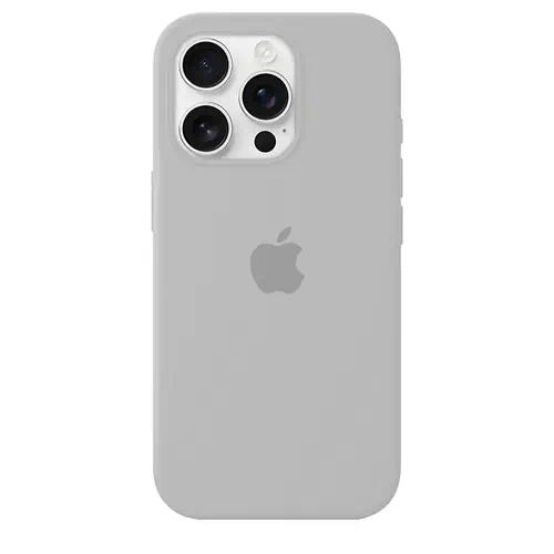 Coque en Silicone Gris Clair iPhone 15 Pro Max