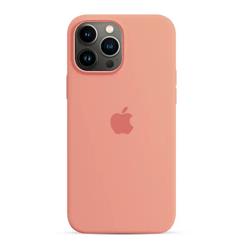 Coque en Silicone Orange Clair iPhone 14 Pro