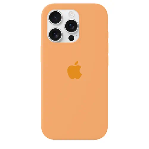 Coque en Silicone Orange Clair iPhone 15 Pro Max