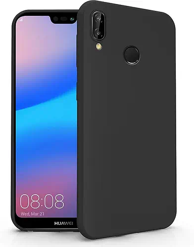 Black Silicone Case Huawei P20 Lite