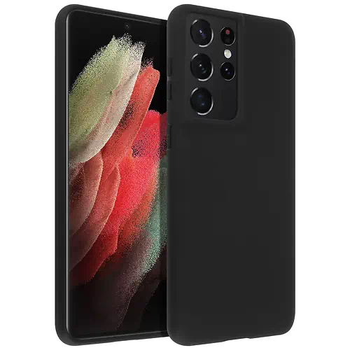 Black Silicone Case Samsung Galaxy S21 Ultra