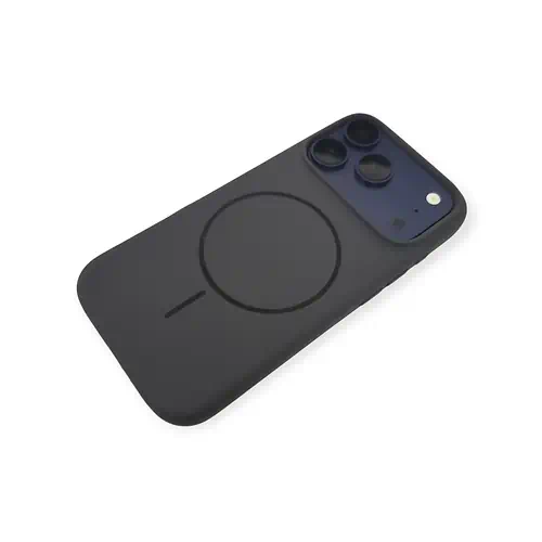 Black Silicone Case iPhone 17 Pro with MagSafe