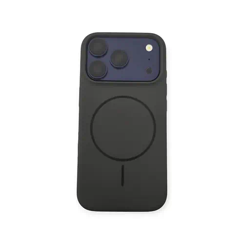 Black Silicone Case iPhone 17 Pro with MagSafe