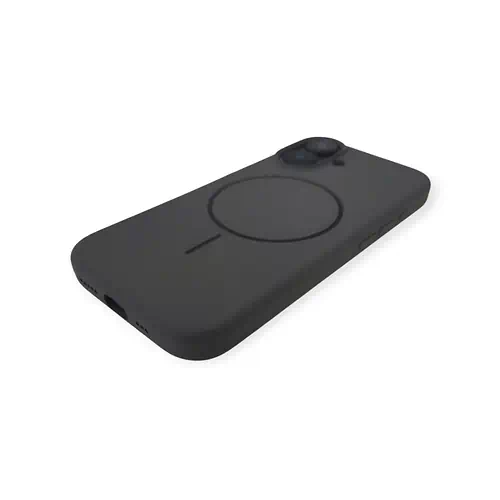 Black Silicone Case iPhone 17 with MagSafe
