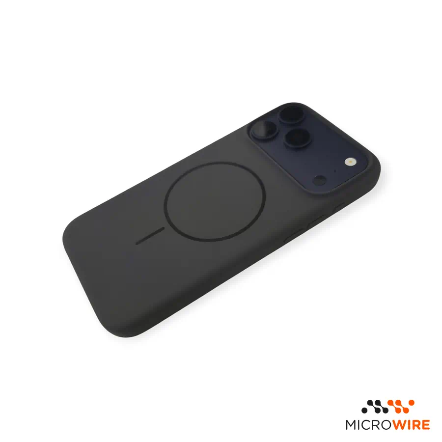 Black Silicone Case iPhone 17 Pro Max with MagSafe