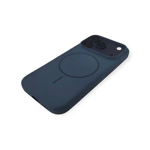 Capa de Silicone Azul iPhone 17 Pro 18 Pro com MagSafe