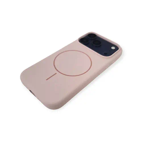 Capa de Silicone Rosa iPhone 17 Pro 18 Pro com MagSafe