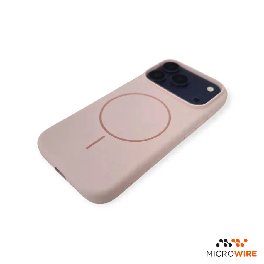Capa de Silicone Rosa iPhone 17 Pro 18 Pro com MagSafe