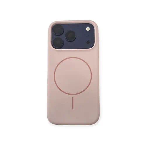 Capa de Silicone Rosa iPhone 17 Pro 18 Pro com MagSafe