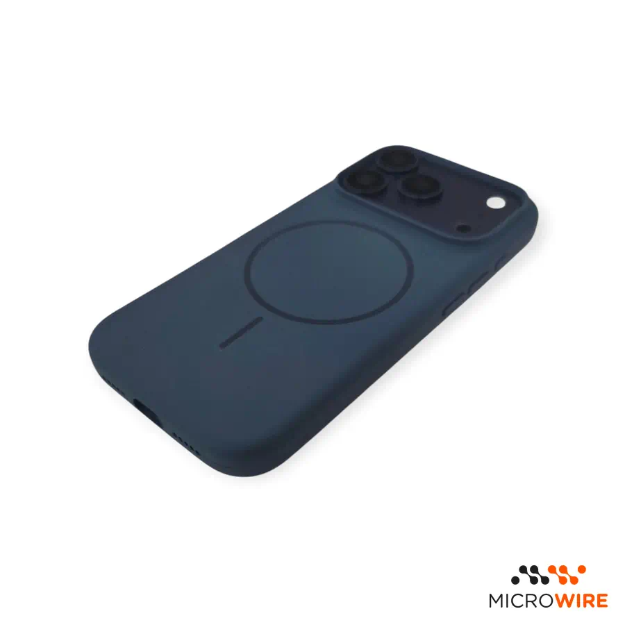 Capa de Silicone Azul iPhone 17 Pro 18 Pro com MagSafe