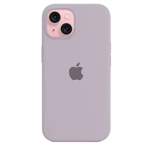 Coque en Silicone Rose Cendré iPhone 15 Plus