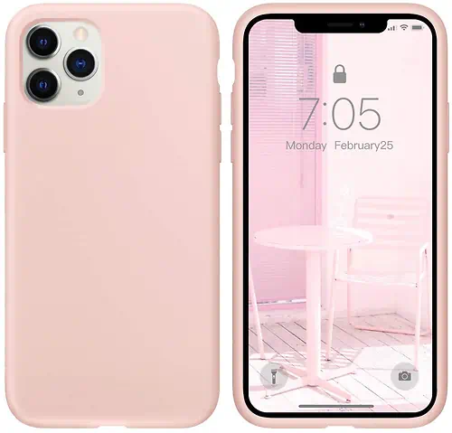 Coque en Silicone Rose Clair iPhone 11 Pro