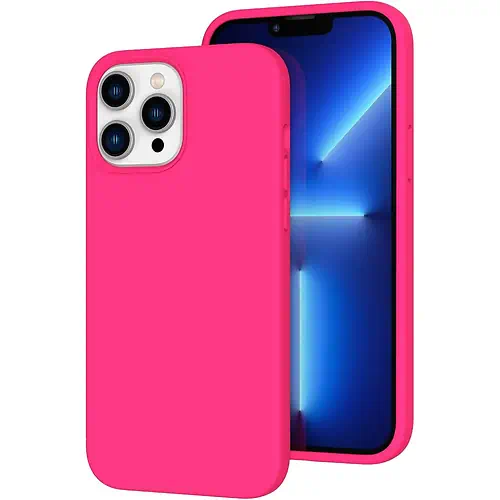 Coque en Silicone Rose pour iPhone 13 Pro Max