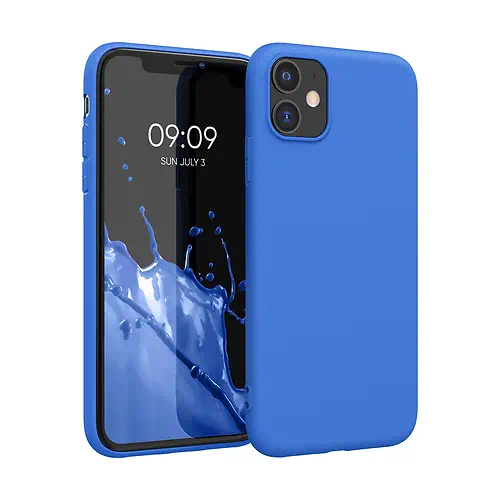Coque en Silicone Simple Bleue iPhone 11