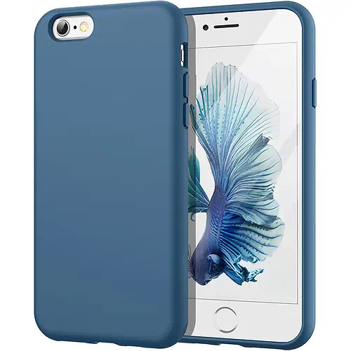 Coque en Silicone Simple Bleue iPhone 6 Plus