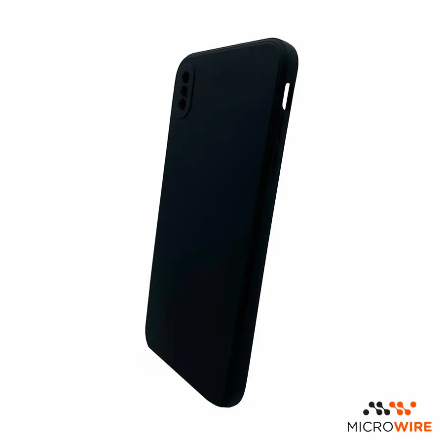 Coque en Silicone Simple Noire iPhone XS Max