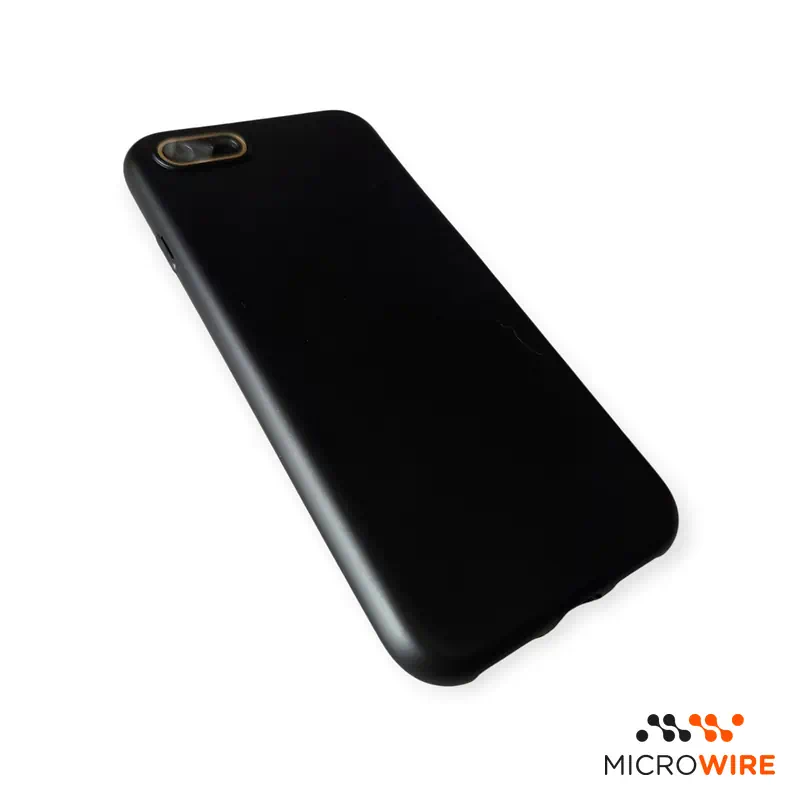 Silicone Case Simple Black with Lens Protector iPhone 7 8 SE