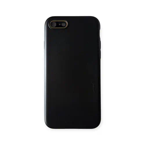 Coque en Silicone Simple Noire avec Protecteur d'Objectif iPhone 7 8 SE
