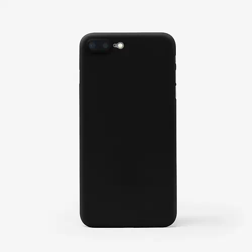 Coque en Silicone Simple Noire iPhone 7 Plus 8 Plus