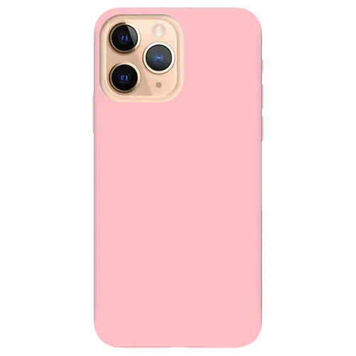 Coque en Silicone Simple Rose Clair iPhone 11 Pro Max