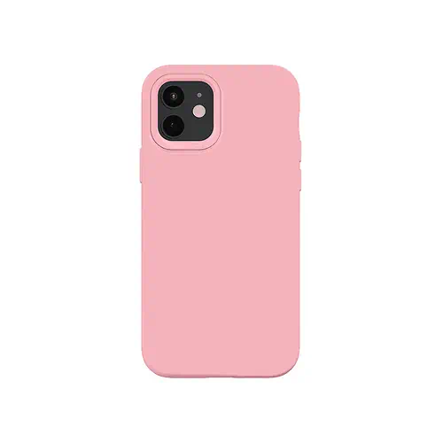 Coque en Silicone Simple Rose Clair iPhone 12 12 Pro