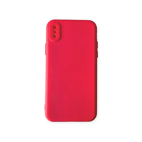 Coque en Silicone Simple Rose iPhone X XS