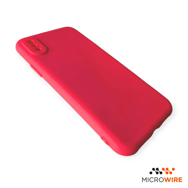 Simple Pink Silicone Case iPhone X XS