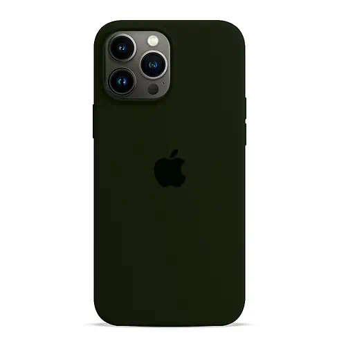 Coque en Silicone Vert Foncé iPhone 13 Pro Max