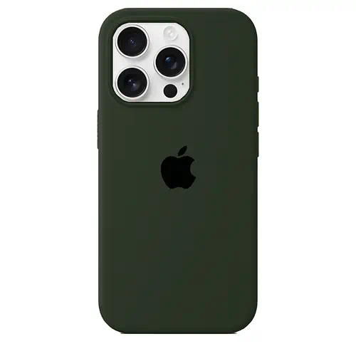 Coque en Silicone Vert Foncé iPhone 15 Pro Max
