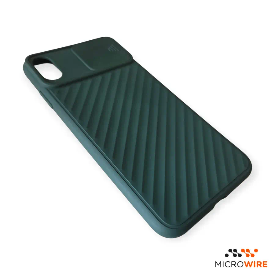 Coque en Silicone Verte avec Protection iPhone XS Max